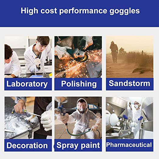 Ochila Polycarbonate Safety Goggles, Light Weight, Chemical Resistant, Anti-Fogging Premium Quality Goggles