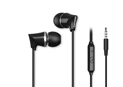 PHILIPS TAE1136 Wired in Ear Earphones with Built in Mic (Black)