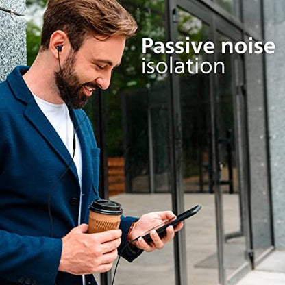 PHILIPS TAE1136 Wired in Ear Earphones with Built in Mic (Black)