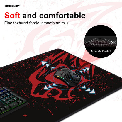 Gaming Mouse Pad (60 X 30cm) Non-Slip Rubber Base Mouse pad Mice Smooth Cloth Surface Keyboard Mouse Pads for Computers (Multicolor)