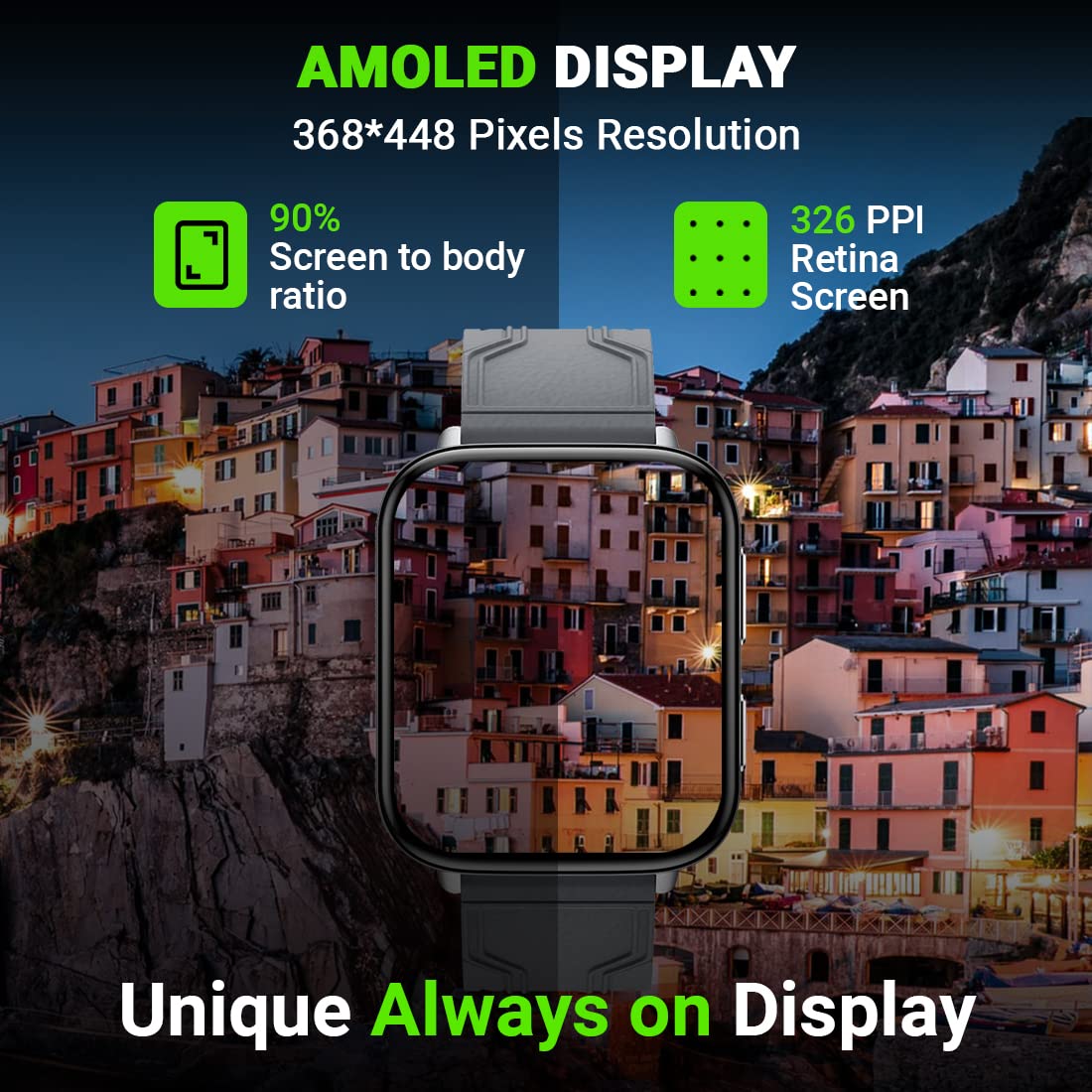 Fire-Boltt Max 1.78  AMOLED Always ON Display (Grey)