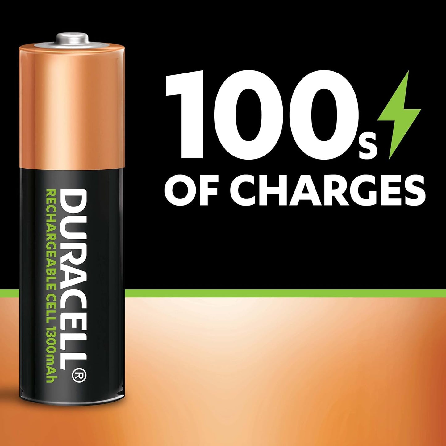 Duracell Rechargeable AA 1300mAh Batteries, 2Pcs