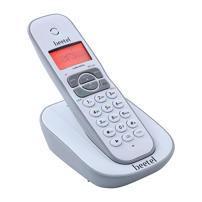 Beetel X73 Cordless 2.4Ghz Landline Phone with Caller ID Display, 2-Way Speaker Phone with Volume Controls, Auto Answer, Alarm Function, Stylish Design