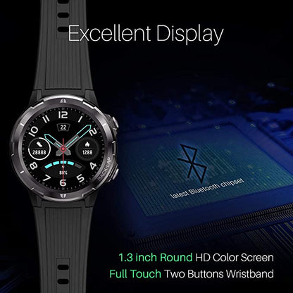 Portronics Kronos Alpha POR-1037 Smart Watch with Fitness Tracker,Heart Rate Monitor,Call & SMS Reminders,Waterproof(Black)