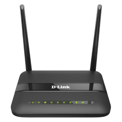 D-Link 2750U/IN/I Wireless-N300 ADSL2 Router with Modem (Black)