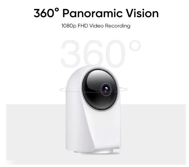 realme 360 Deg 1080p Full HD WiFi Smart Security Camera (White)