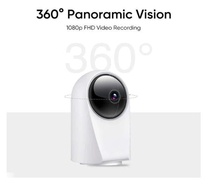 realme 360 Deg 1080p Full HD WiFi Smart Security Camera (White)