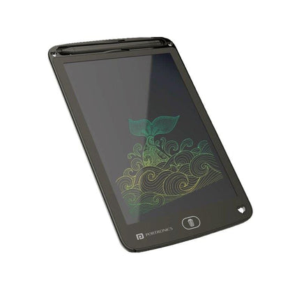 Portronics Ruffpad 8.5M Multicolor LCD Writing Pad with Screen 21.5cm (8.5-inch) for Drawing, Playing, Handwriting Gifts for Kids & Adults (Black)