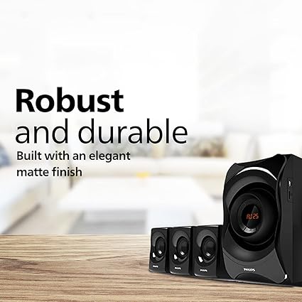 Philips SPA8000B/94 5.1 Channel Multimedia Speaker System, Black