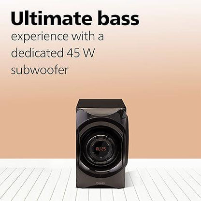 Philips SPA8000B/94 5.1 Channel Multimedia Speaker System, Black