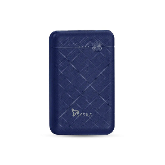 Syska P055OX 5000 mAh Lithium Polymer Power Bank with Dual Output & Dual Input (Blue)