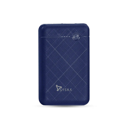 Syska P055OX 5000 mAh Lithium Polymer Power Bank with Dual Output & Dual Input (Blue)