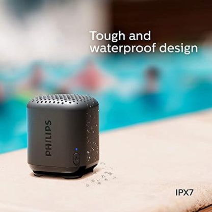 Philips TAS1505 Portable Wireless Bluetooth Speaker IPX7 Water Proof 8H Playtime (Black)