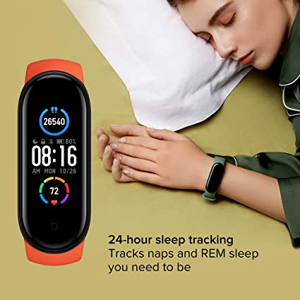 MI Smart Band 5 - India's No. 1 Fitness Band | 1.1" (2.79cm) AMOLED Display, 2 Weeks Battery Life, 11 Sports Modes (Black)