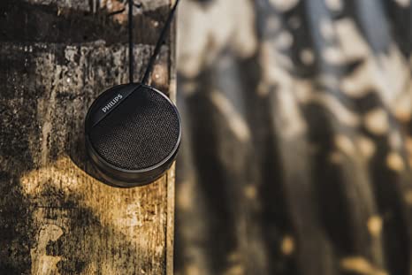 Philips Bt40Bk/94 Bluetooth Portable Wireless Speaker Built-In Mic (Black)