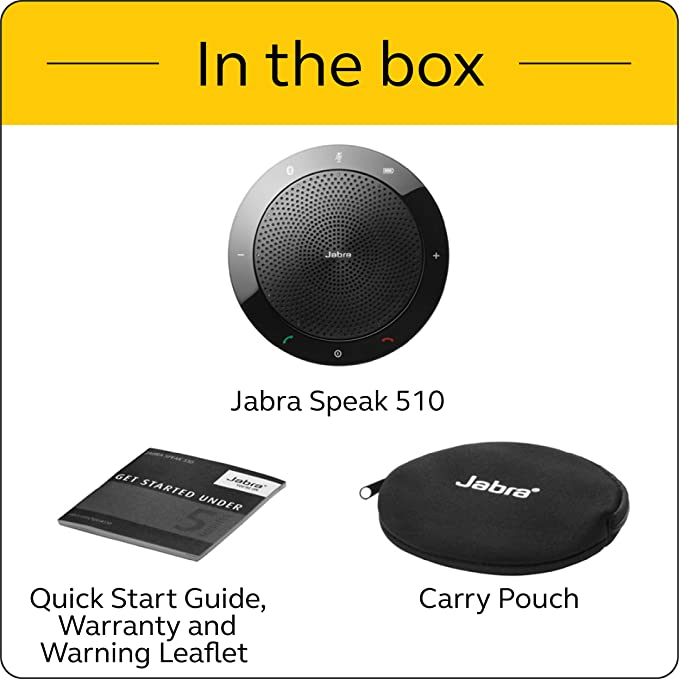 Jabra Speak 510 Watt Wireless Bluetooth Portable Speaker (Black)