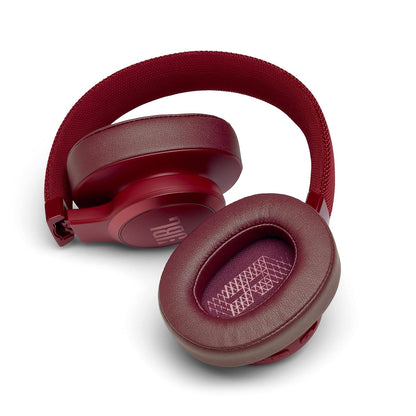 JBL Live 500BT, Wireless Over Ear Headphones with Mic,Dual Pairing, AUX,Built-in Alexa & Google Assistant (Red)
