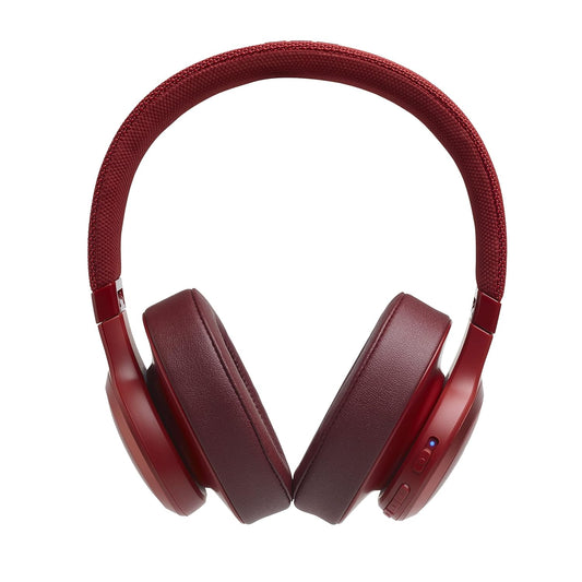 JBL Live 500BT, Wireless Over Ear Headphones with Mic,Dual Pairing, AUX,Built-in Alexa & Google Assistant (Red)