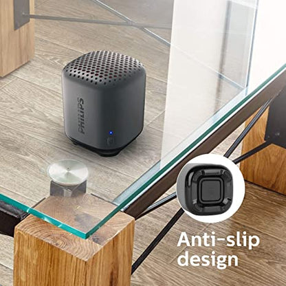 Philips TAS1505 Portable Wireless Bluetooth Speaker IPX7 Water Proof 8H Playtime (Black)
