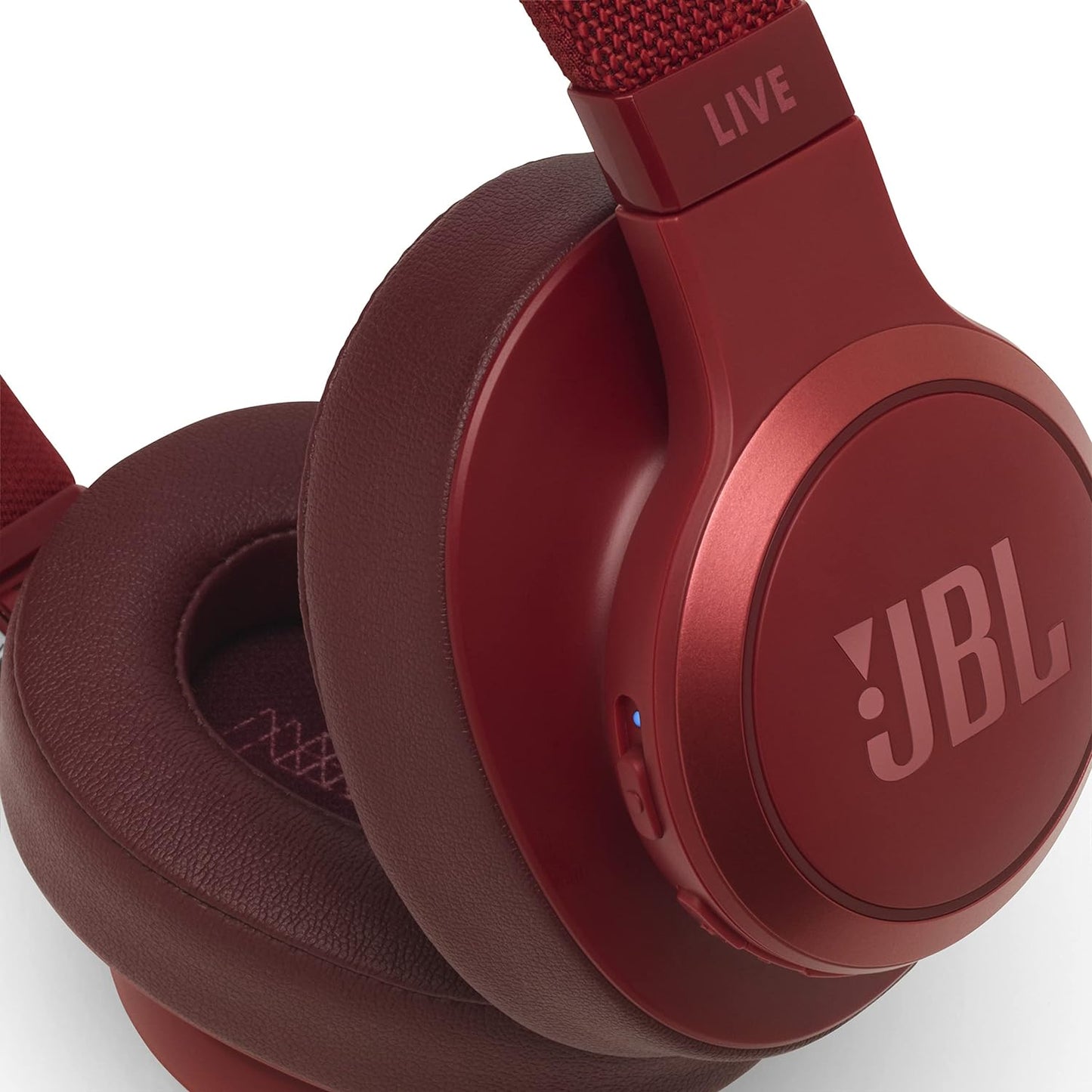 JBL Live 500BT, Wireless Over Ear Headphones with Mic,Dual Pairing, AUX,Built-in Alexa & Google Assistant (Red)