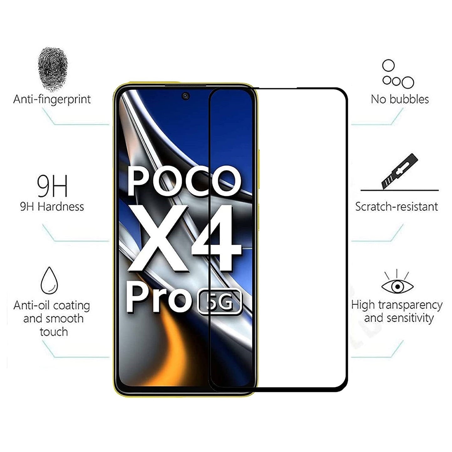 Champion Edge to Edge Screen Gaurd For Poco X4 Pro 5G