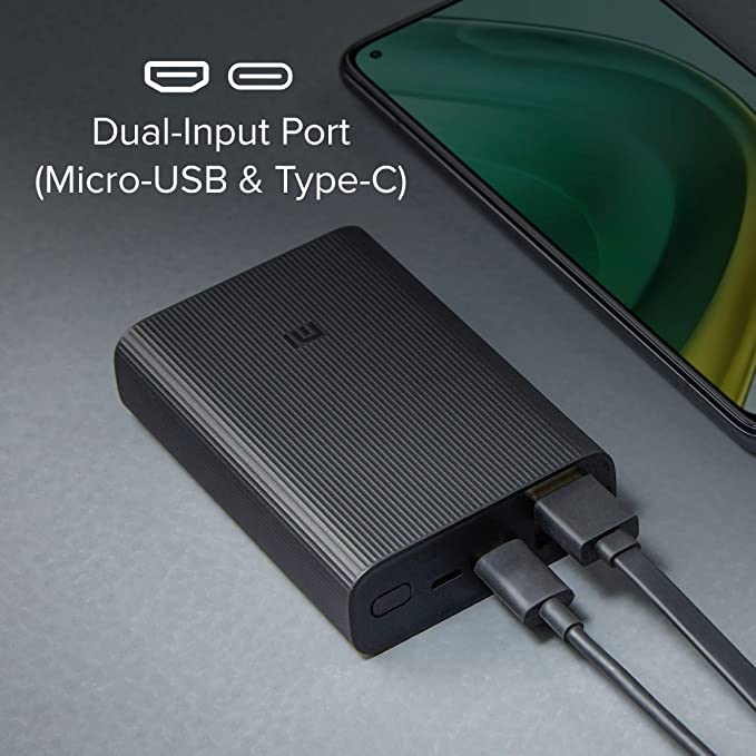 MI 10000mAh Lithium Polymer Power Bank Pocket Pro with 22.5 Watt Output Fast Charging