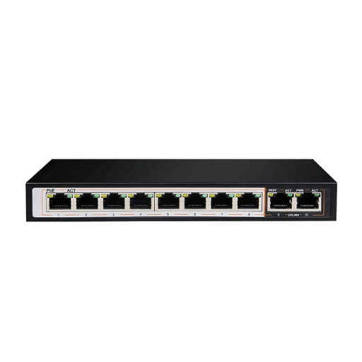 D-Link DGS-F1010P-E 8 Port Unmanaged Gigabit POE Switch