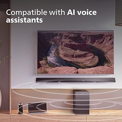 Philips TAB8947 5.1 Ch Dolby Atmos Soundbar, 660W, Black