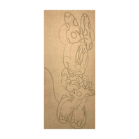 Pre Marked MDF Wooden Wall Hanging For DIY Painting Cutout 4mm Thickness (18 X 8" in) Minnie Mouse