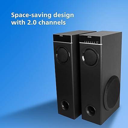 Philips Spa9070 70W Bluetooth Tower Speaker, Black