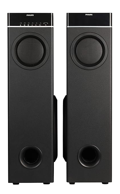 Philips Spa9070 70W Bluetooth Tower Speaker, Black