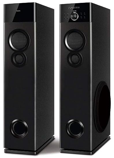 Philips Audio SPA9120B/94 Tower Speakers with Bluetooth Connectivity