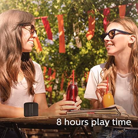 Philips TAS1505 Portable Wireless Bluetooth Speaker IPX7 Water Proof 8H Playtime (Black)