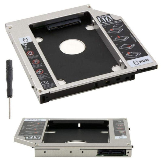 Laptop 2nd Hard Drive Caddy 12.7mm CD DVD Drive Slot for SSD and HDD