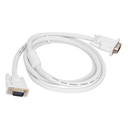 VGA Male to Male ,15-Pin Cable/Adapter for PC, Monitor, Projector, Laptop, TV, LCD/LED- 1.5Mtr (White)
