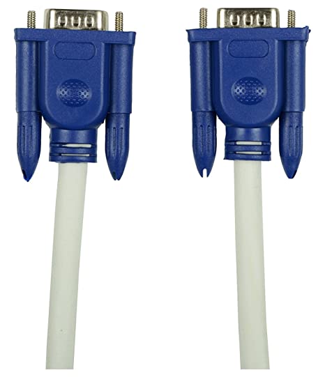 VGA Male to Male ,15-Pin Cable for PC, Monitor, Projector, Laptop, TV, LCD/LED - 20mtr (White)