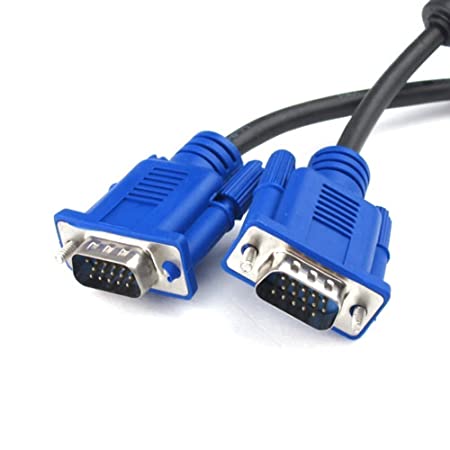 VGA to VGA TFT Cable Male to Male 15 PIN INPUT/OUTPUT (Black)