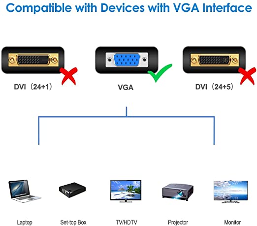 VGA to VGA TFT Cable Male to Male 15 PIN INPUT/OUTPUT (Black)