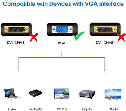 VGA to VGA TFT Cable Male to Male 15 PIN INPUT/OUTPUT (Black)