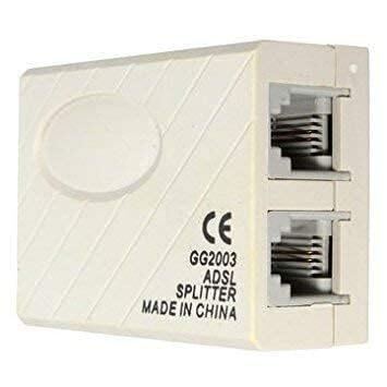 ADSL/VDSL/APDT RJ11 Splitter for Landline Phone & Broadband Modem Dual Port Filter Adapter (6P2C)
