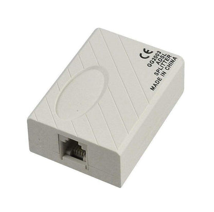 ADSL/VDSL/APDT RJ11 Splitter for Landline Phone & Broadband Modem Dual Port Filter Adapter (6P2C)