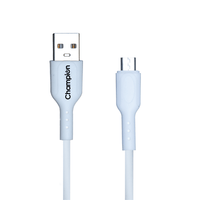 Champion USB to Micro 2.4Amp Data Sync & Charging Cable PVC 1M for all Android & Micro USB Devices (White)
