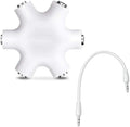 Audio Splitter 1X5 Hexagon Earphone Adaptor with 3.5mm cable Compatible with iOS & Android