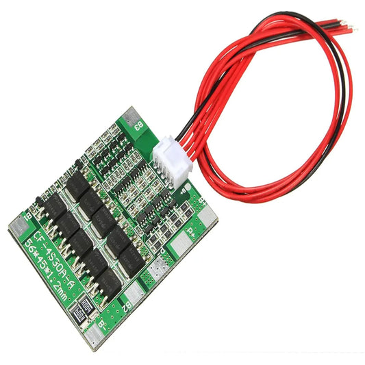 Lithium Battery Protection Board 4S 4*3.7V 16V 30A BMS for 18650/26650 Li-ion Battery Pack Balance Function with cable