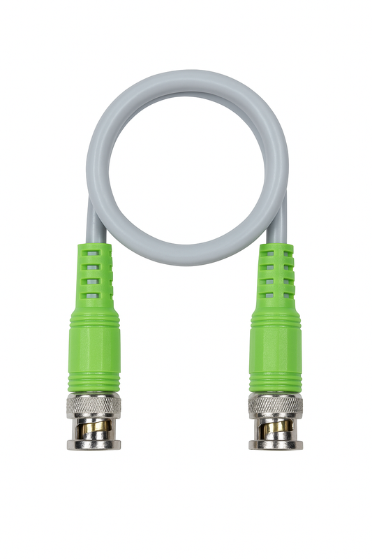 BNC Cable (Coxial) with Copper Wire Molded for CCTV Surveillance Camera | (Gold) - (Pack of 10Unit)