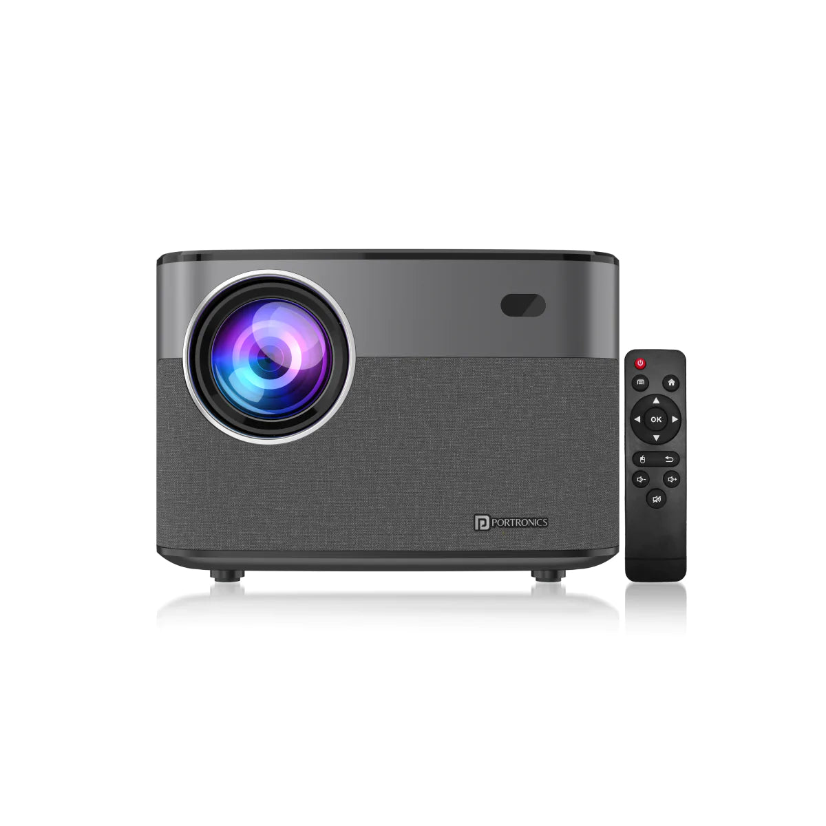 Portronics Beem 300 Wi-Fi Multimedia LED Projector with 250 Lumens, Built-in Speaker, Screen Mirroring, 2.4Ghz Wi-Fi Connectivity (Black)