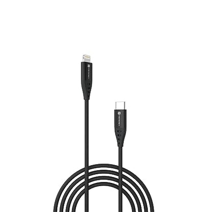 Portronics Konnect L1 20W Type C to 8 Pin Quick Charging Cable with Nylon Braided, Metal Heads, 1 m Length for Smartphone