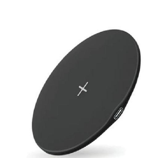 15W Wireless Charger with Type-C Fast Charging Pad - Ultra-Thin Round Design for Mobile Phones