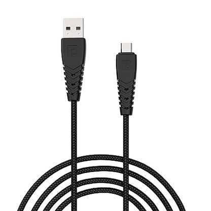 Portronics Konnect B Nylon Braided Micro USB Cable with PVC Heads, 3.0A Fast Charging & Data Sync for Smartphones ,Tablets , Laptops