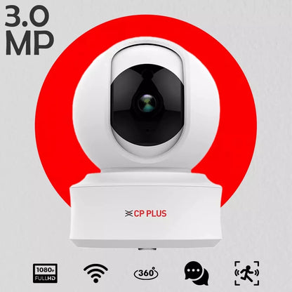 CP PLUS CP-E31A 3 MP Wi-Fi PT 360Â° View | 2 Way Talk | Night Vision | Motion Detect CCTV Home Security Camera (White)
